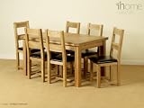 100% Solid Oak  Extending  Dining table Set 6  Chairs /DELIVERY-UK MAINLAND ONLY