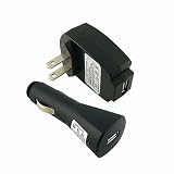 SKQUE USB WALL CHARGER ADAPTER WITH CAR CHARGER FOR APPLE IPHONE 4G,IPOD NANO 6G