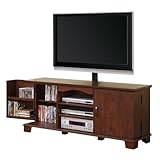 Walker Edison 60-Inch Wood TV Console With Mount, Traditional Brown