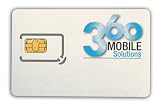 Picture of 360 Mobile SIM, First 6 month prepaid - 100 minutes, 3000 texts, 500Mb data/month