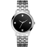 GUESS Slim Round Diamond Watch