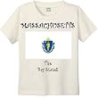 MASSACHUSETTS - THE BAY STATE - FLAG - BigBoyMusic Youth Designs - White T-shirt