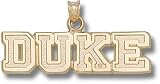 Duke Blue Devils Solid 10K Gold Block ''DUKE'' Pendant