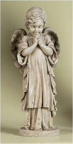 26" Young Heavenly Praying Angel Garden Figure #42513