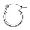 Sterling Silver Small Hoop Earrings with Snap-Bar Closure. about 1/2" (12mm) Diameter.