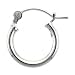 Sterling Silver Small Hoop Earrings with Snap-Bar Closure. about 1/2" (12mm) Diameter.