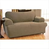 41SO5I69KSL. SL160  Stretch Pique Sofa Slipcover  Fabric: Antique