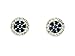 Ladies Diamond & Sapphire Earring in 14K White title=
