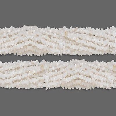 Chip Snow Quartz Gemstone Beads 4x7mm 36 Inch Strand. Lot of 10 Strands