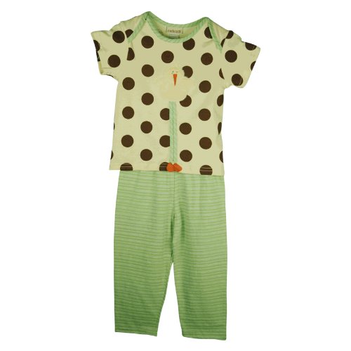 Cachcach, Twitter Dots Ivory Tee & Pants Set - 12mo