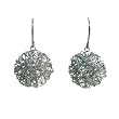 Wire Ball Silver Drop Earrings