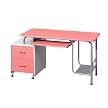 Two-Tone Computer Desk - Pink/ White