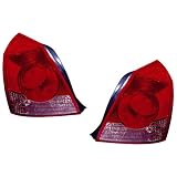 Hyundai Elantra Sedan Replacement Tail Light Assembly - 1-Pair by AutoLightsBulbs
