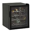 Avanti EWC1601B 16 Bottle Wine Cooler, Black, Reversible Glass Door