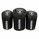 Oakland Raiders NFL Mesh Barrel Headcovers (Set of 3) by McArthur Golf.