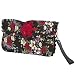Irregular Choice Floral Clutch - Unknown - Black & Red - Fabric