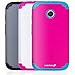 Fosmon HYBO-DUOC Slim Fit Dual-Layer Hybrid Case for Motorola Moto E (1st Gen, 2014) (Black/Dark Gray)