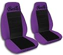 1997 Jeep Wrangler TJ seat covers. One front set of seat covers. Purple and black Barbie Jeep seat covers.