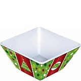 Cocktail Large Square Glitter Melamine Bowl