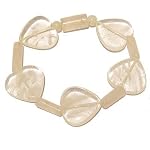 Quartz Bracelet 19 Stretch Rose Heart Clear Pink Gemstone Crystal 7