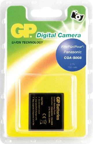 GP Akku f&uuml;r Panasonic CGA-S008 / DMW-BCE10 (Li-Ion, 3,7V, 750 mAh)
