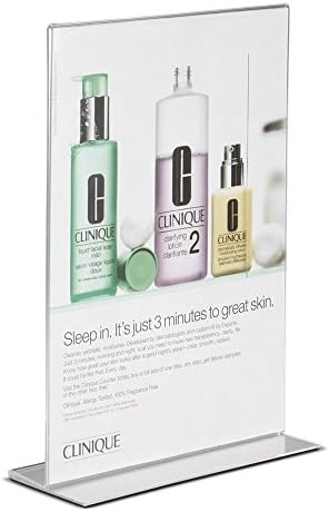 6 Pack Double Sided Thick Acrylic Sign Holder 8.5 x 11, Marketing Display