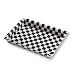 Black & White Checkered Printed Plastic Tray