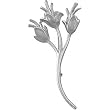 14K White Gold Flower Brooch