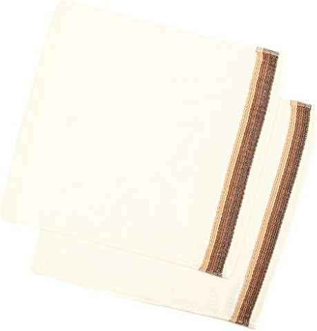 Ivory - Set of 2 - Bamboo Hand and Face Towel - Natural, Organic &amp; Super Absorbent - Softer than Cotton - Luxury Towels - 13" X 13" in Size