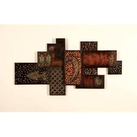 Fancy Unique Contempo Style Metal WALL PLAQUE by American Home Furnishing