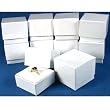 10 White Ring Gift Boxes Jewelry Showcase Displays