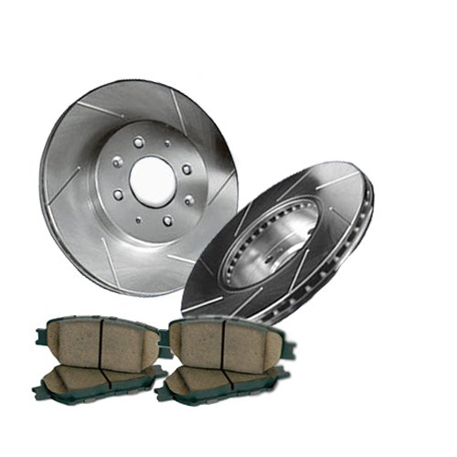 Slotted Rear Brake Rotors and Pads FORD MUSTANG GT V8 05 06 07 08 09 10