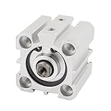 uxcell エアシリンダ アルミニウム材質 アルミハウジング シングルロッド KSDA25x15