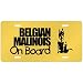 New  Belgian Malinois On Board  License Plate Dog