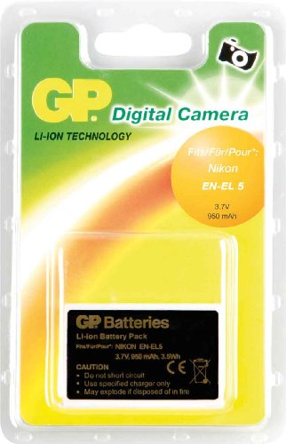 GP Akku f&uuml;r Nikon EN-EL5 / CP1 / Klicktel K5 (Li-Ion, 3,7V, 950 mAh)