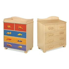 Room Magic Natural 5 Drawer Chest, Boys Like Trucks by Room Magic