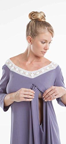 Bellefit Women's Gardenia Nursing Pajama Medium Chocolate