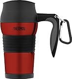 Thermos 14 Ounce Vacuum Insulated Stainless Steel Travel Mug, Cranberry