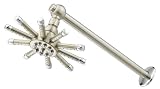 Pegasus S1110807BNVC 8-Inch Wagon Wheel Shower Head, Brushed Nickel/Chrome