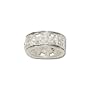 Sterling Silver Hibiscus Ring Band with Black Enamel