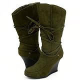 Bumper Kitsu01 Mid-Calf Boots Forest Green 8 Forest Green