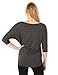 Caramel Cantina Maternity Dolman Half Length Sleeve Top (Small, Charcoal)