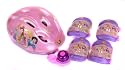 Disney Girls' Helmet,  Bell and Knee and Elbow Protector Pad Set.