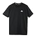 adidas Big Boys' Climalite Short Sleeve Tee, Black, Large/14-16