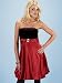Style Violet Red Satin Velvet Bubble Dress