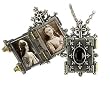 Orthodox Icon Locket with chain Holds 2 Photos