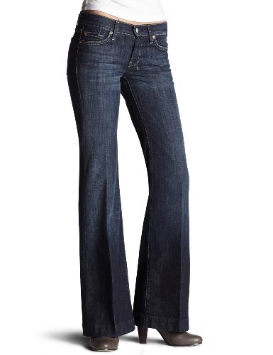 7 For All Mankind Women's Petite Dojo Trouser Jean in New York Dark product image