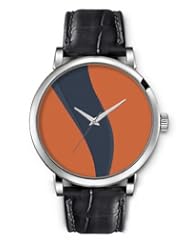 SPRAWL Aanalog Fashion Series Silver Ladies Watches of Genuine Black Leather Strap,Unique Wrist Watch for Women Girls Designed with Grey honeycomb