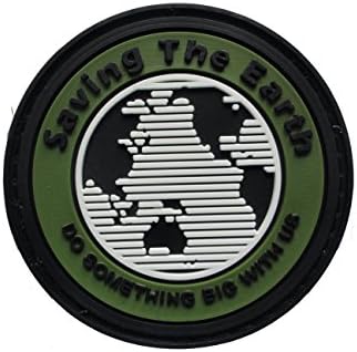 FODR Saving The Earth Tactical Do Something Big With US Rubber PVC Patches Arm Green