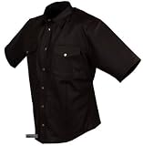 MEN'S SOFT COW HIDE LEATHER SHIRT POLY LINER BLACK